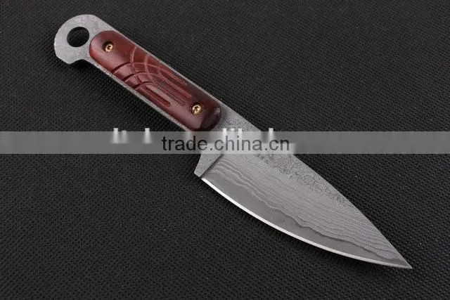 OEM Small Damascus blanks tactical full tang knife