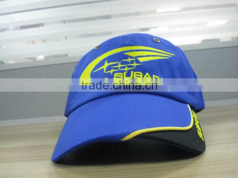 100% cotton 6 panel flat embroidery baseball cap