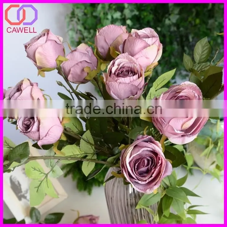 cheap silk peach rose artificial flower manufacturer