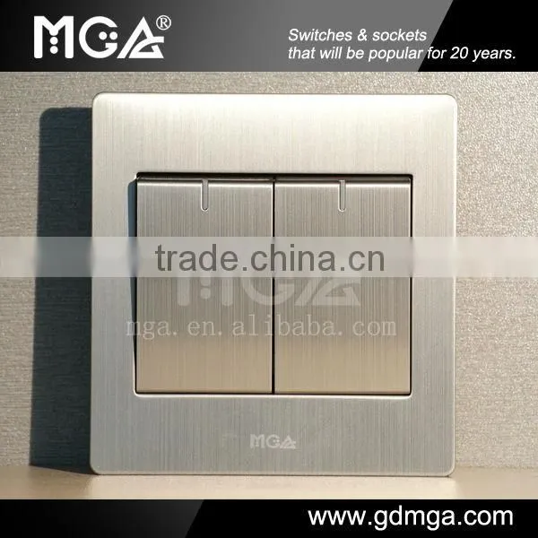 16A 250V 2 gang 2 way switch