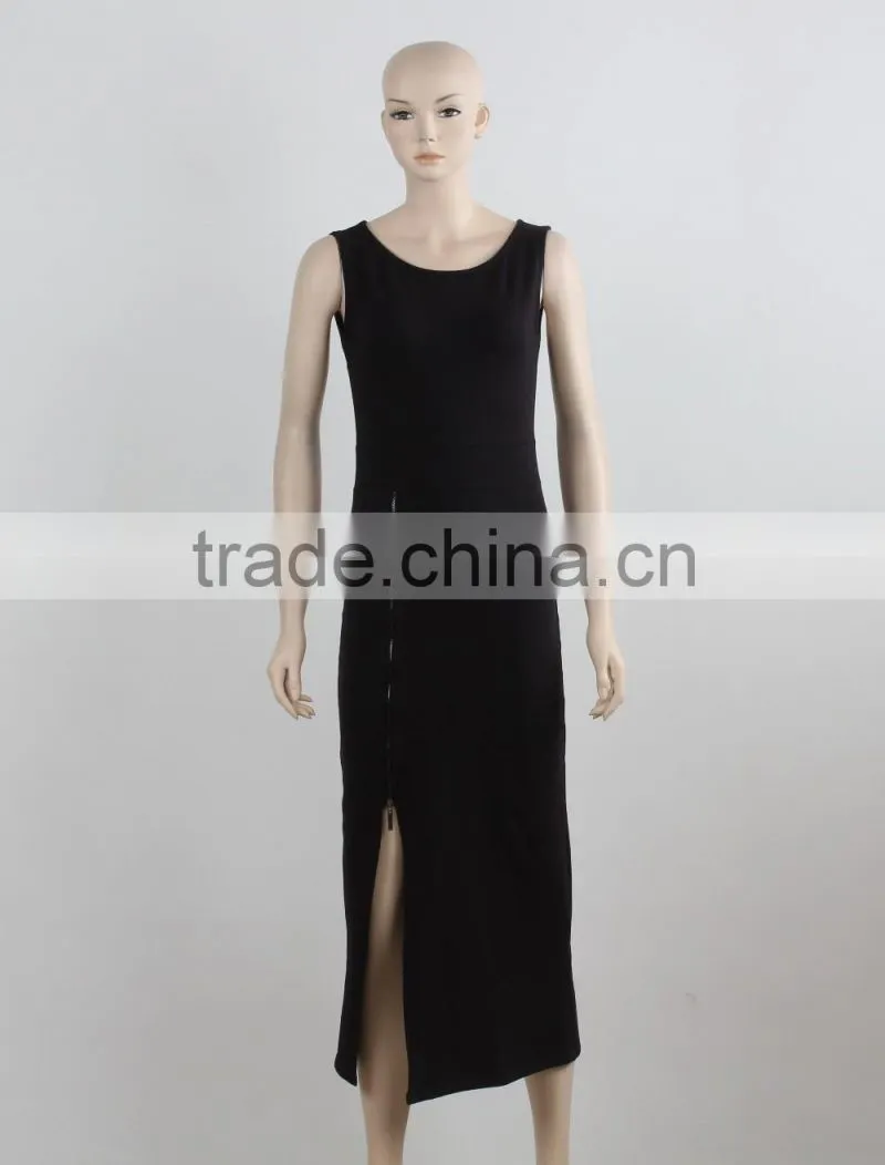 latest dress designs shiny beading elegant bodycon knee length evening dress green and black stripe sleeveless dress