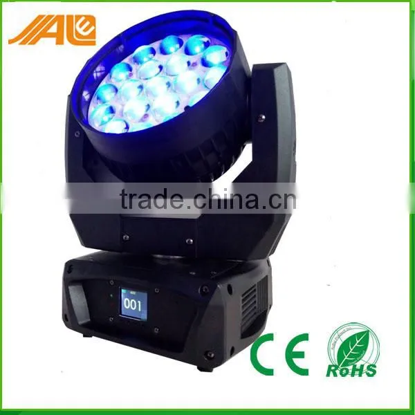 Hight Quality Zoom 19x12w Led moving head Light Wash Stage DJ Light For Sale