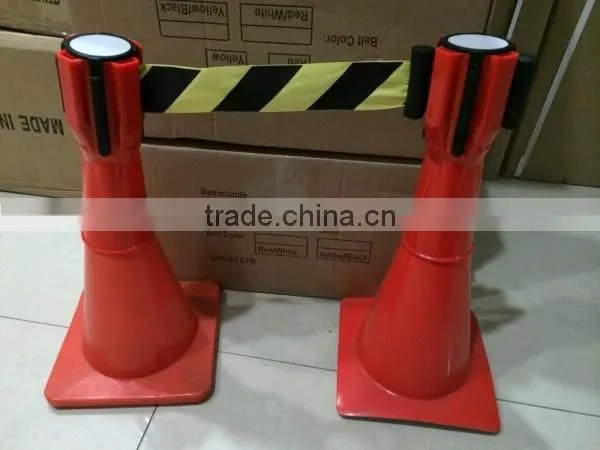 red color 3 meters high quality retractable poles barriers