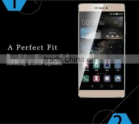 0.33 mm 2.5 D radian high transparency tempered glass for Huawei p8