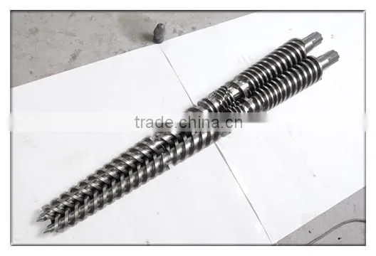 High productivity twin screw and barrel /conical twin screw and cylinder for extrusion line