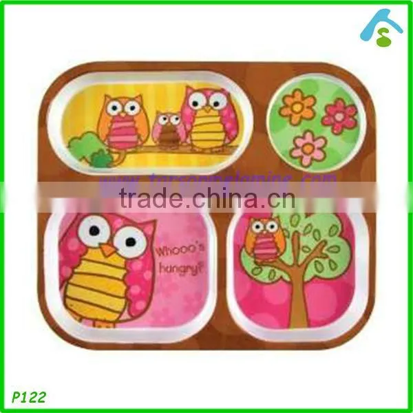 print children melamine 4 divided dinner plates