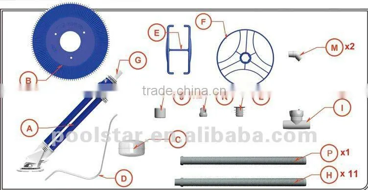 Poolstar cheap Swimming Pool Outdoor vacuum pool cleaner