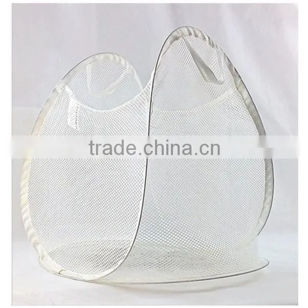 Pop up polyester Mesh Laundry Hamper, laundry basket