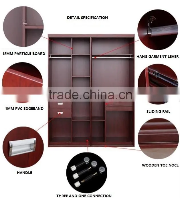 cheap price sliding door wardrobe from China