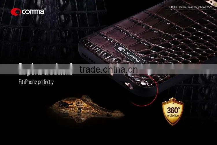 High Quality Croco Cowhide Leather TPU Case Cover For Iphone 6 6S 6 Plus 6S Plus
