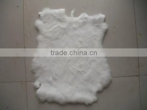 tanned rabbit fur skin, dyed color