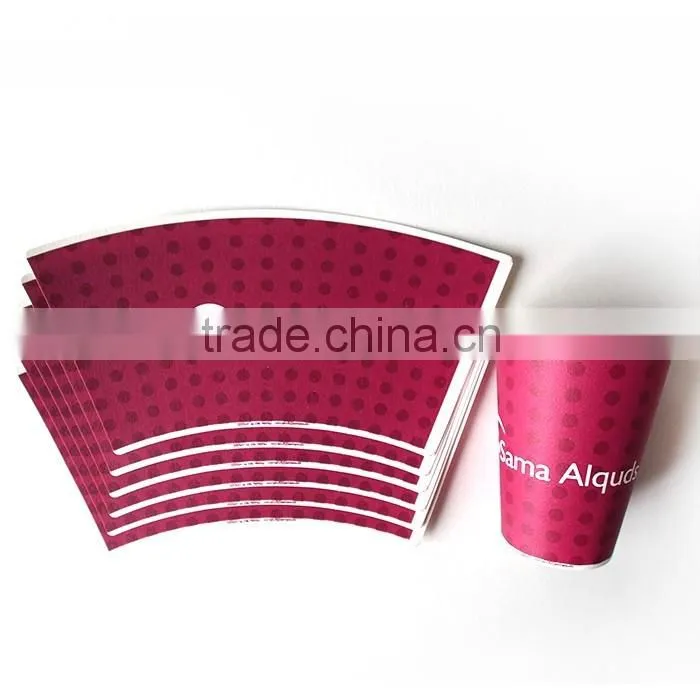 Hangzhou LvYang/GoBest Printed Cup Fan / Paper Cup Fan With Printed And Cutted / Paper Cup Material