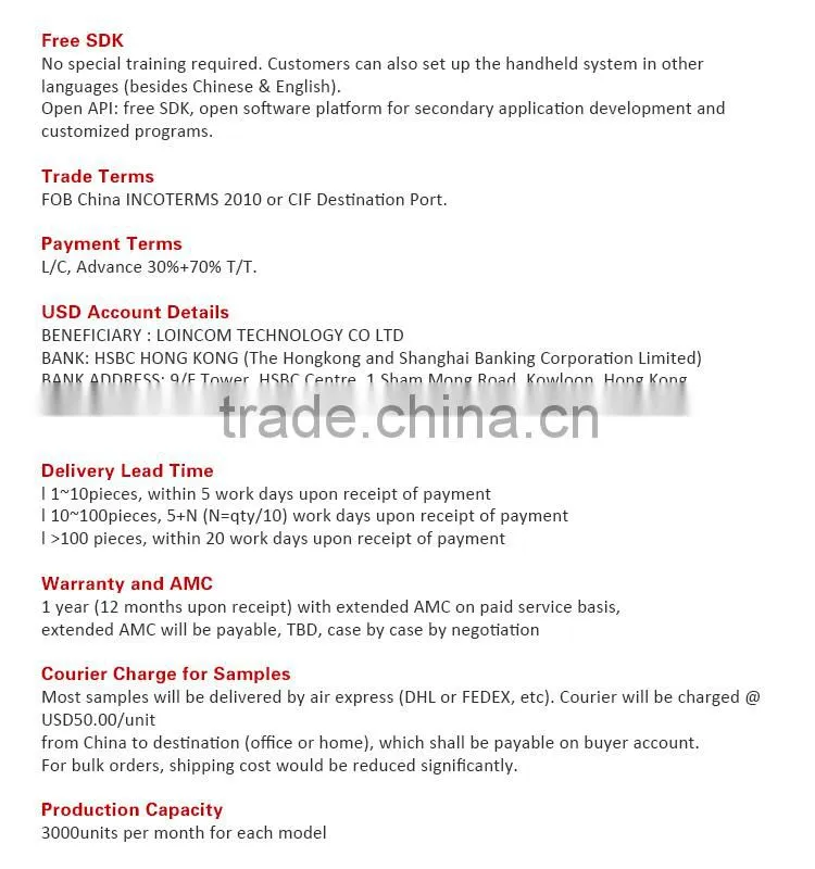 Portable rfid 13.56mhz long range nfc iso14443 iso15693 handheld reader