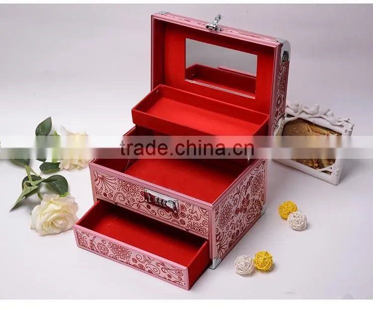 custom paper cosmetic gift box with code lock for top sale