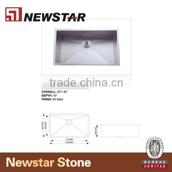 Newstar free standing stainless steel sink