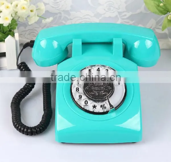 Vintage Style Classic Rotary Retro Telephone With Sim Card
