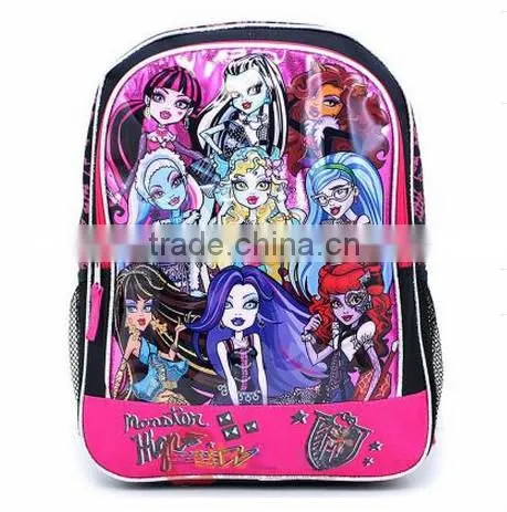 High School Backpack Group 16in Large Bag : 9 Girls Pink Group