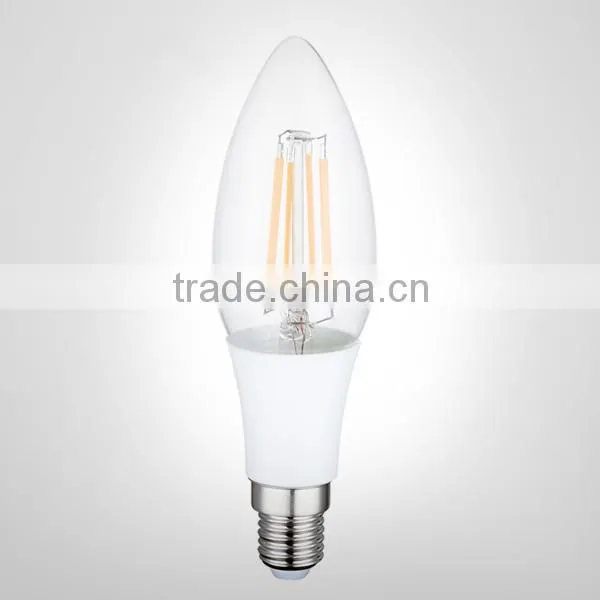 35*119mm Dimmable 4W/2W Clear Glass Led Bulb Filament With E12/E14 Base