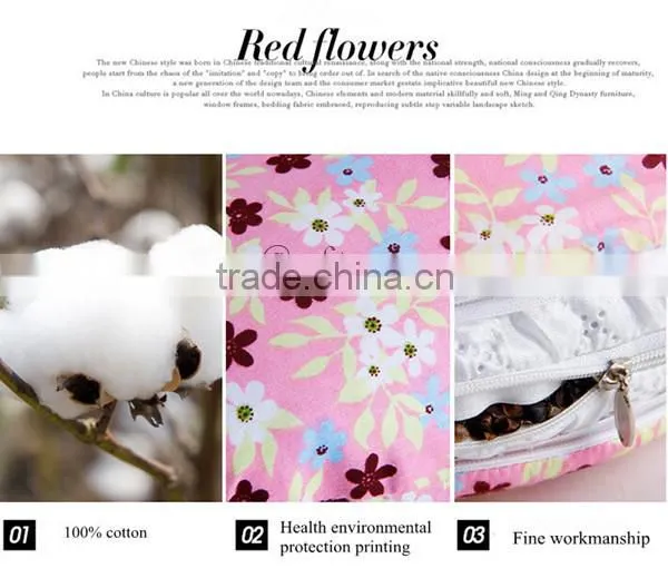 hot sell fashion 100% cotton u shape pillow / neck pillow/neck pillow case