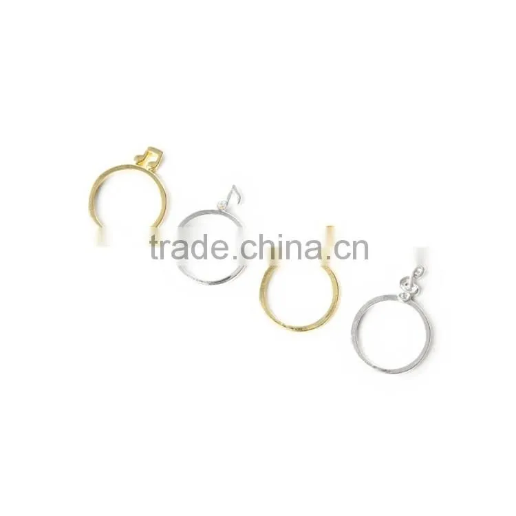 Minimalist stainless steel women simple ring with small charm