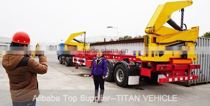 TITAN 20 ft container side lifter self-loading trailer for Djibouti Market