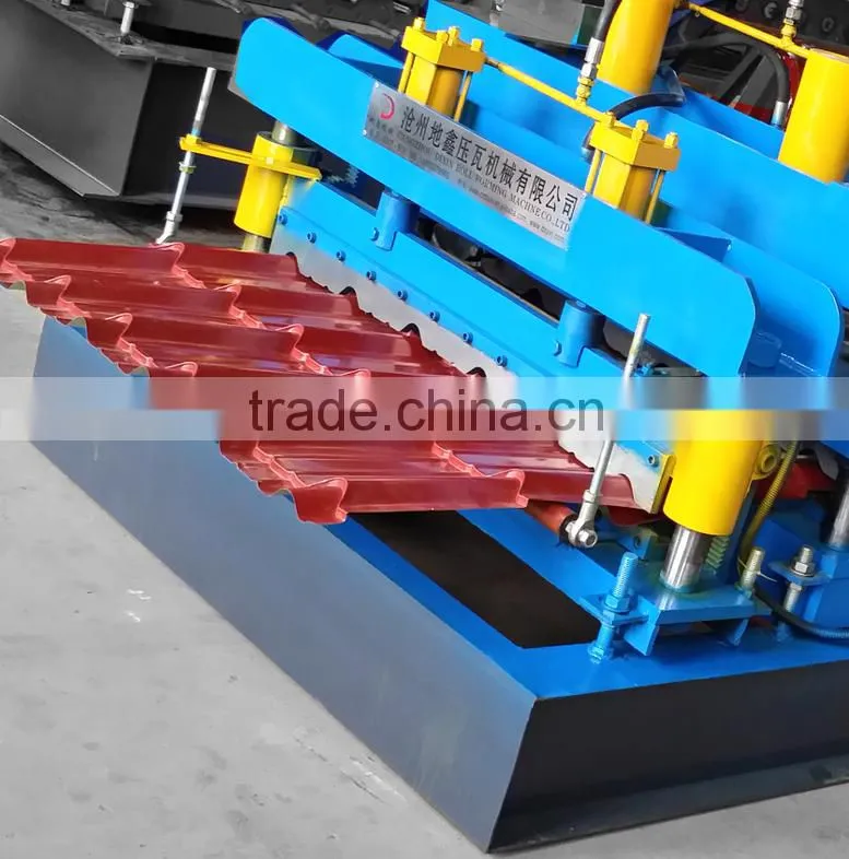 Colored Steel Roofing Step Sheets Cold Forming Production Line/Metal Glazing Step Tiles Roller Former Making Machinery