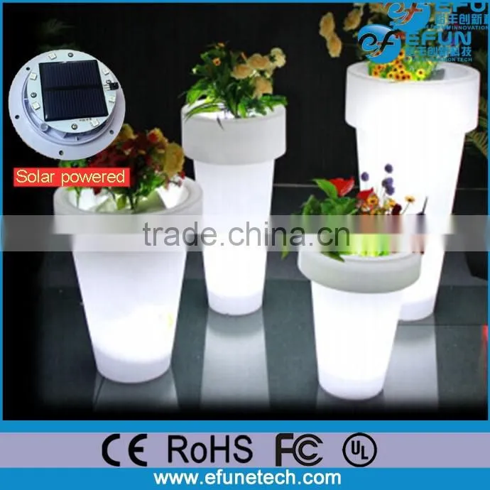 new 2017 remote control RGB color changing decorating solar powered led garden vases