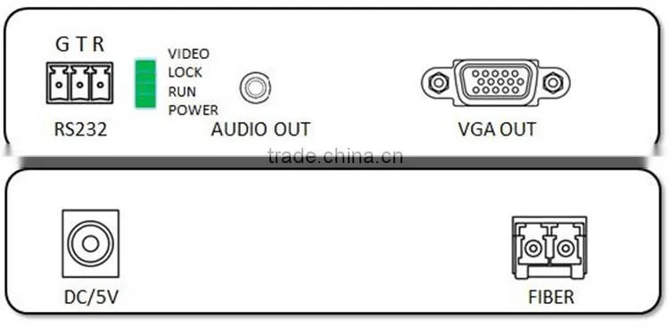 Newest 10KM VGA over Fiber converter external Audio with Bi-directional RS232 signal transmission support 1080P@60Hz resolution