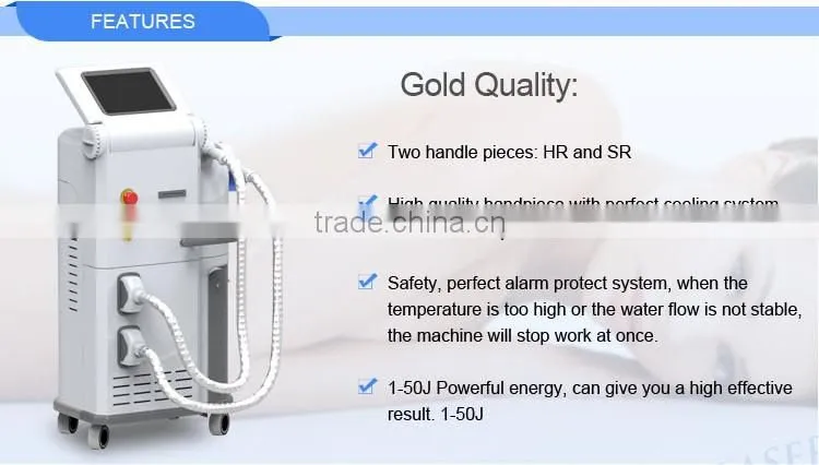 Most popular beauty equipment new style 1-50J/cm2 ipl shr hair removal machine