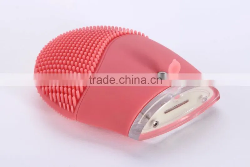 Natural Silicone Electric Facial Cleansing Brush Rechargeable Face Cleaning Brush