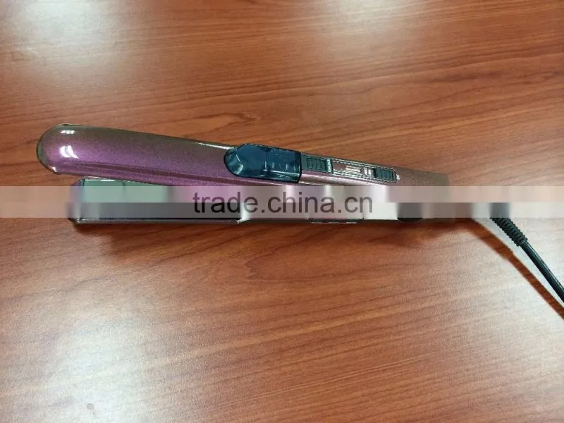 applied to break water into very small molecule. More shine with better hair shaft alignment than with regular straighteners