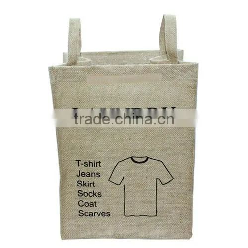 2014 new Korea design flax storage bag,Pure color zakka groceries linen hanging bag(BBHT009)