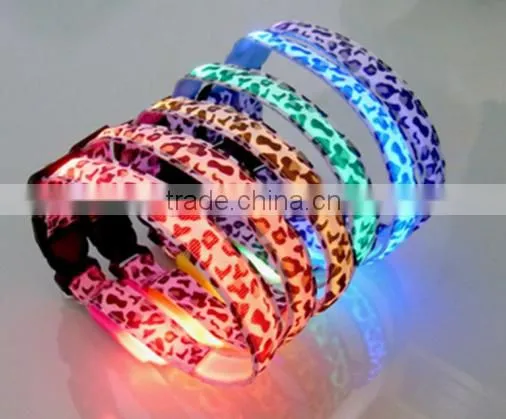 2017 Hot pure color LED Dog safety Collar Top Quality Pet Product