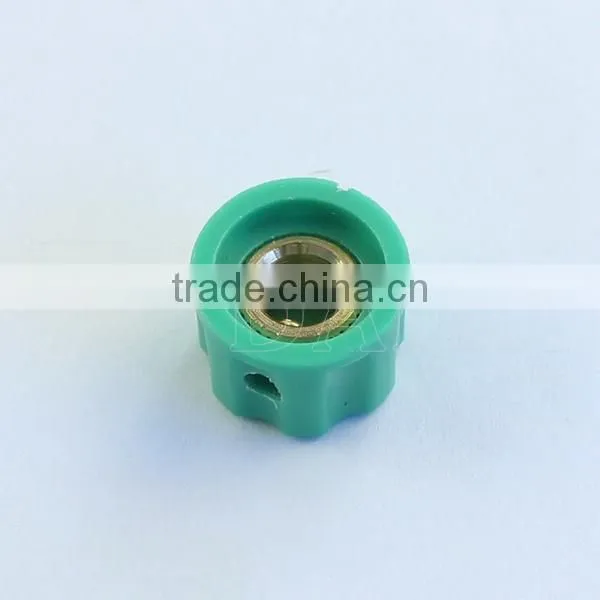 small colorful fluted point guitar plastic knob with aluminum top