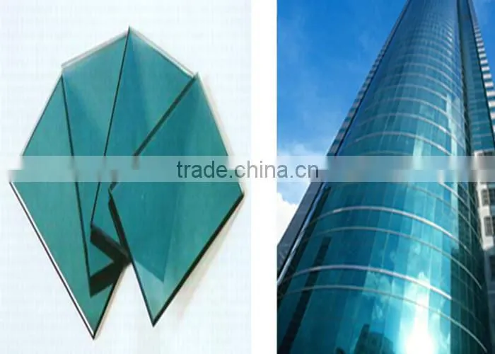 4-19mm Thick Green Bronze Blue Color CE Standard Tinted Glass Sheet