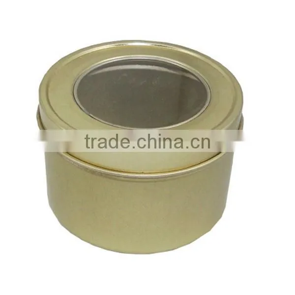 round candle tin containers