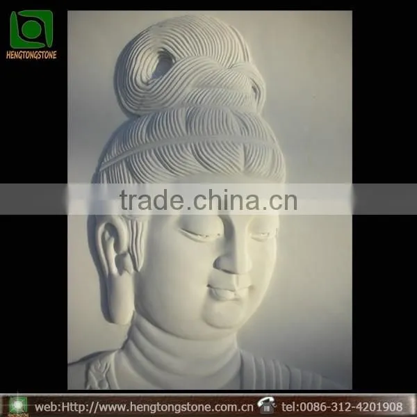 Hand Carved White Marble Religious Relief Sculpture