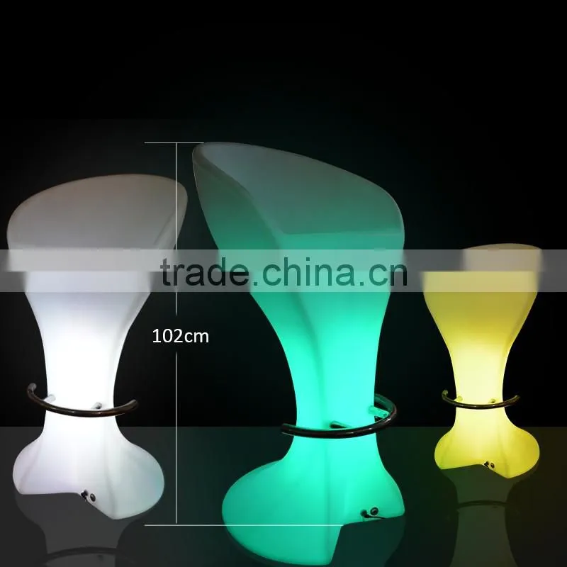led bar chair/glow furniture cube chair and table