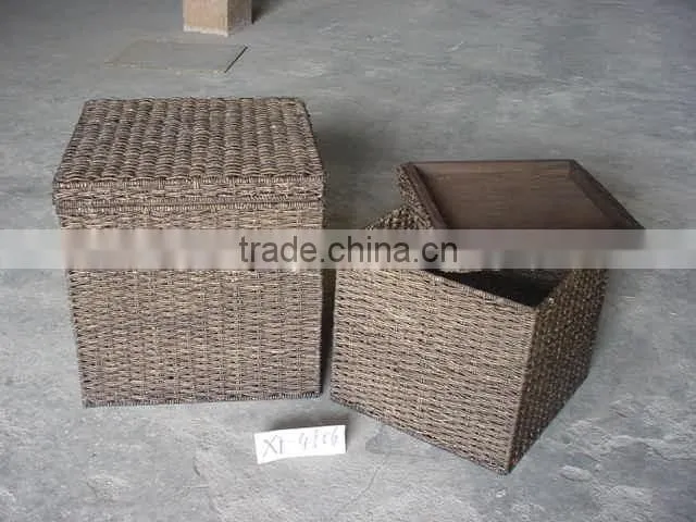 wicker Laundry Basket,water hyacinth laundry baskets