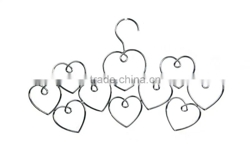 10-loop Belt Tie Bra Scarf Hanger and Multi-Purpose Closet Space Saving Organizer Holder, Chrome