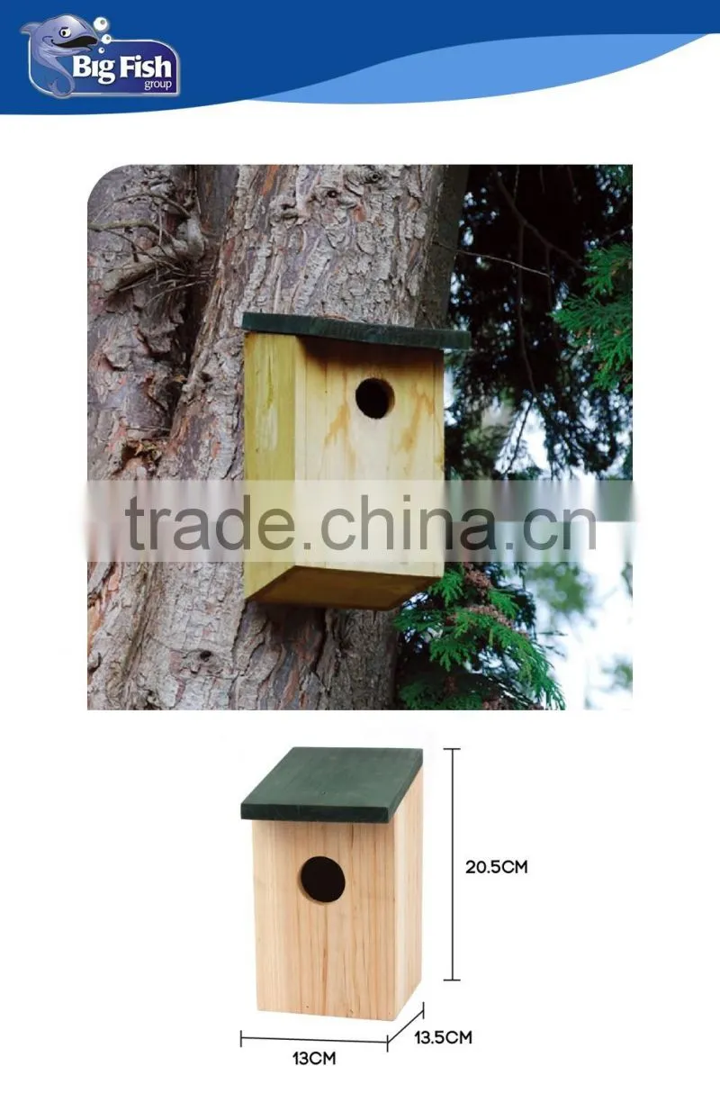 FSC WOODEN NESTING NEST BOX BIRD HOUSE SMALL BIRDS BLUE TIT ROBIN SPARROW