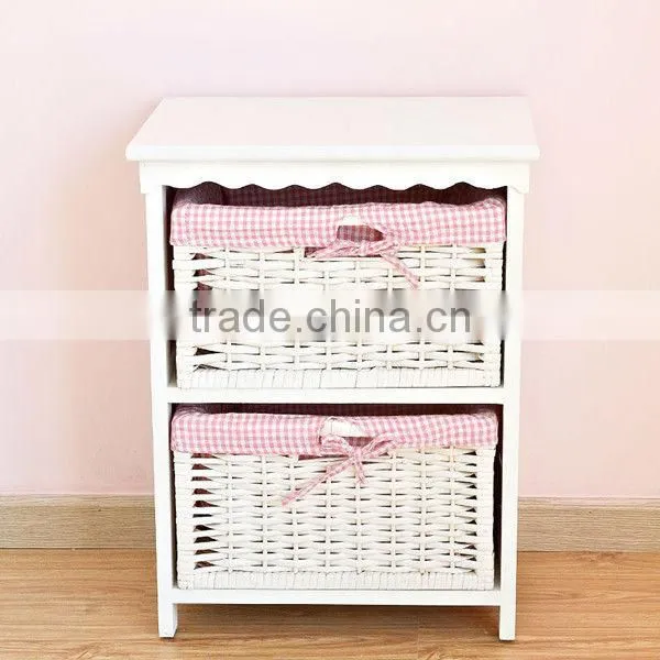 wicker drawer cabinet