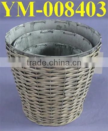 Round Willow Flower Pot