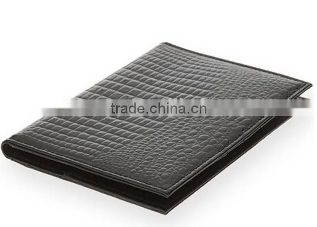 black pu leather passport holder on sale