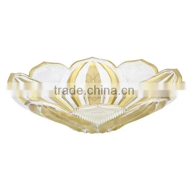 Lotus flower shape ashtray/ Newest design hotel glass centerpiece crystal salad plate/fruit plate/candy plate BHL-P21 Hot sale!