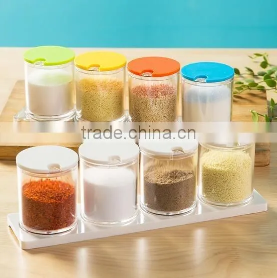 4 cases transparent seasoning box spice box set plastic spice bottles wholesale