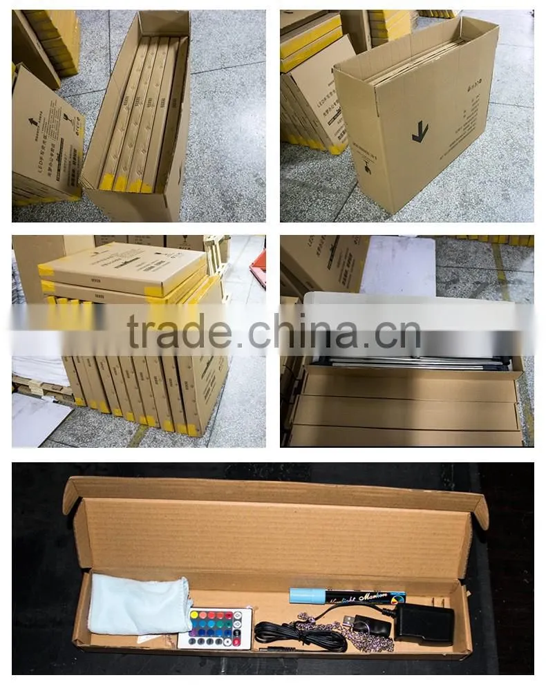 High-end striking color change LED glowing message display board / outdoor LED magic writing board