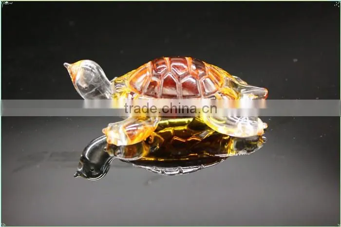 Wholesale crystal yellow turtle animal model gift as business gift/ home appliances gift