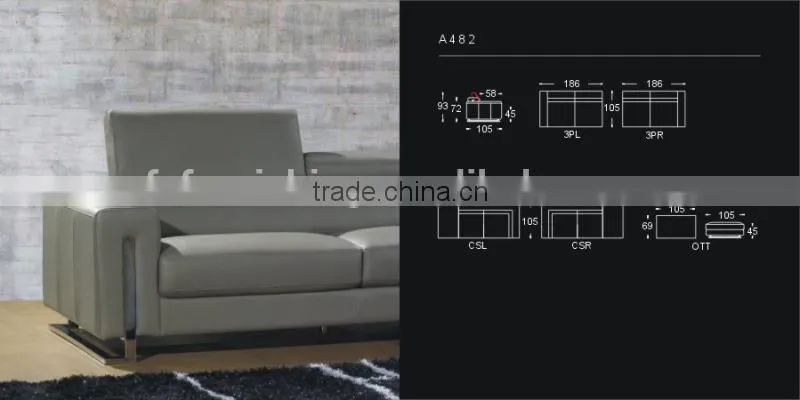 JR8034 neoclassic red leather L shape living room luxury sofa set home furniture new alibaba design