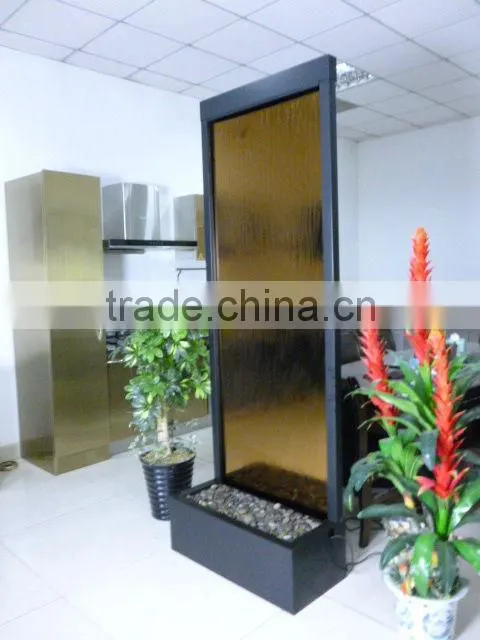 modern mirror wall waterfall panels